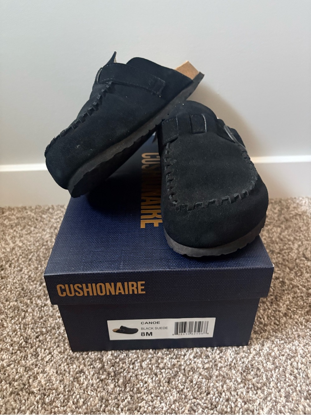 Women’s Black Suede Slip-On Moccasin